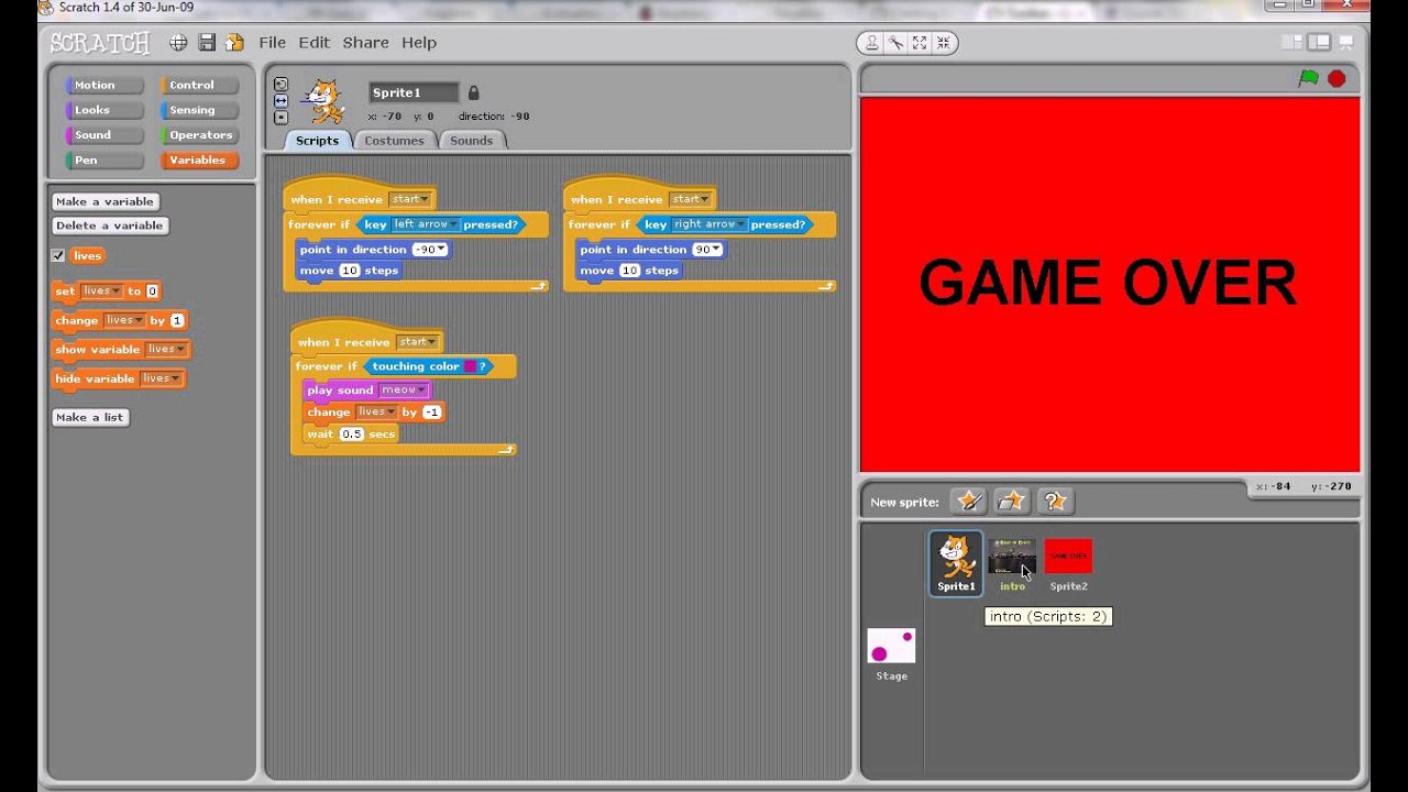 How to add lives to a scratch games